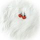 Earrings Round Red SS Posts