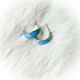 Earrings Sm Half Hoops Turq