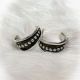 Bold Sterling Silver Earrings with Dot Design