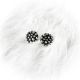 Earrings Sm Round SS w/ Dots