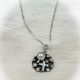 Pearl & Sterling Silver Necklace Cross with Dots