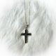 Necklace SS Cross w/ Black
