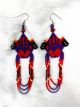 MMIP Purple & Red Earrings with Beaded Loops