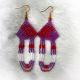 MMIP Purple Handprint & Loop Beaded Earrings