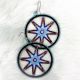 Blue & Pruple Large Round Dream Catcher Earrings