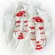 Earrings MMIW Clear White