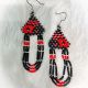MMIW Black & Red Beaded Earrings