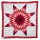 Star Quilt of Light Pink, Deep Red & Maroon with Watercolor Pattern