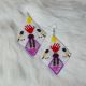 MMIW White Diamond Shaped Earrings