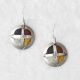 Earrings Medicine Wheel Silver & Stone