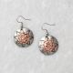 Copper & Silver Earrings Stamped with Handprints