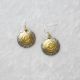 Brass & Silver Handprint Stamped Earrings