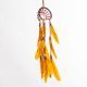 Purple & Amber Bead and Gold Feather Headdress