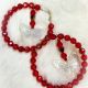 Earrings Hoop Red Butterfly