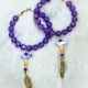 Earrings Hoop Purple Gold