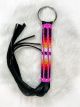 Pink & Design Beaded Key Chain