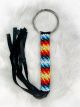 Blue Multicolored Beaded Key Chain