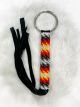 Gray & Multicolored Beaded Key Chain