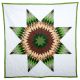 Star Quilt Brown/Green/Leaves