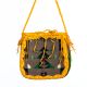Gray & Green Pendleton Purse with Leather