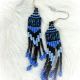 Earrings 7 Row Blues/Black