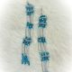 Earrings Dentalium & Aqua Bead