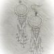 Earrings DC Fringe White/Clear