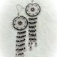 Earrings DC Flower White/Black