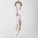 Headdress Beaded Red/Black