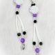 Earrings Dentalium Roses Purpl