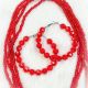 SET All Red Hoops & Strand