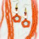 SET ORANGE Bird Bead