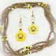 SET BRONZE Yellow Flower