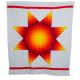Star Quilt of Bright Reds, Oranges & Yellows