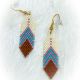 Earrings Tan Feather Delica Be