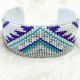 Bracelet Silver/White Pur/teal