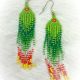 Earrings Lime Green Daisy Bead