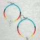 Earrings Beaded Hoops Cross