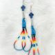Earrings Teal Cross Multi Loop