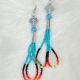 Earrings Turq Cross Short Loop