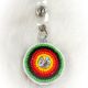 Badge Holder Beaded Green