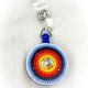 Badge Holder beaded Lt Blue
