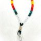 Keychain White Beaded Loop