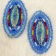 Earrings Oval Lavender Beaded