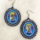 Earrings Blues Beaded Dangle