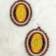 Earrings Brown Beaded Dangle