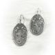 Earrings Wolf Head Oval SS