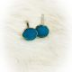 Earrings Turquoise Posts Round