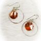 Earrings Copper Round w/ Hoops