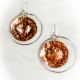 Earrings Large Copper Round SS